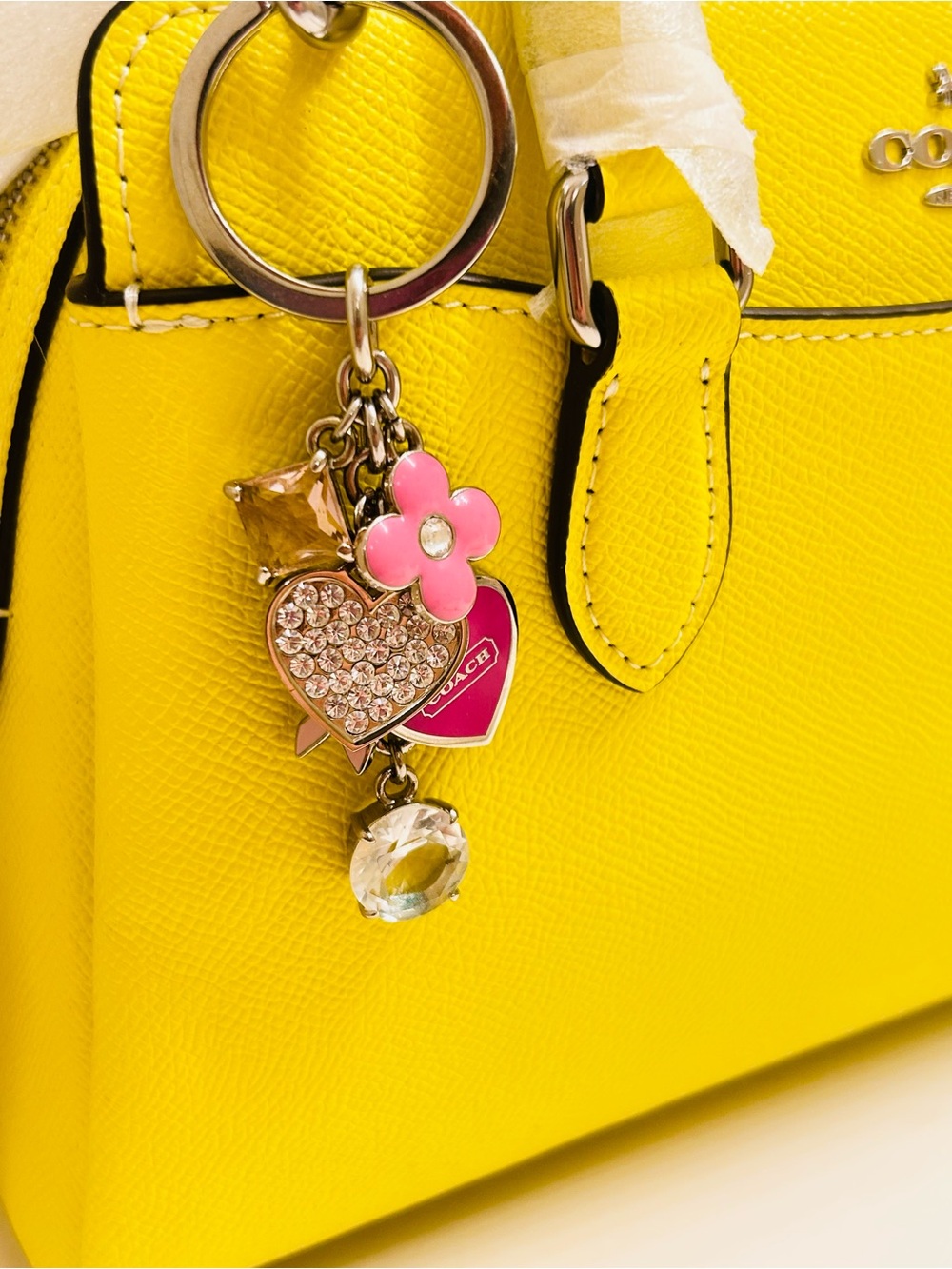 RARE Coach Y2K Heart & Cancer Awareness Keychain/ Bag Charm - Picture 14 of 14